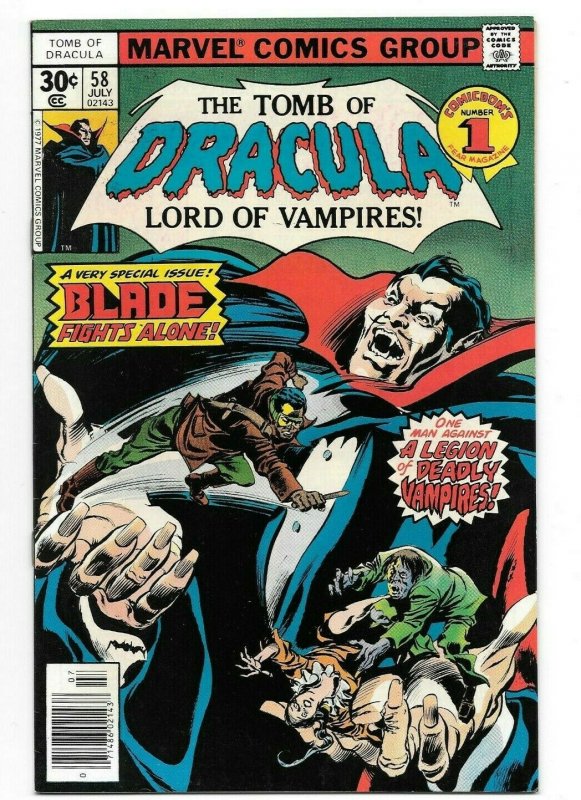 Tomb of Dracula #58 VF+ All Blade Issue 1st Print Marvel Bronze Age Comic 1977