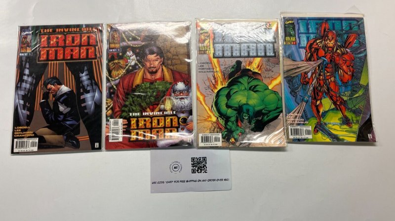 4 Iron Man Marvel Comics Books #1 2 4 5 Lobdell 32 LP3