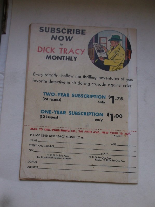 DELL PUBLISHING CO.: DICK TRACY MONTHLY #12, RARE/HTF GA ISSUE, 1948, VG (4.0)!!