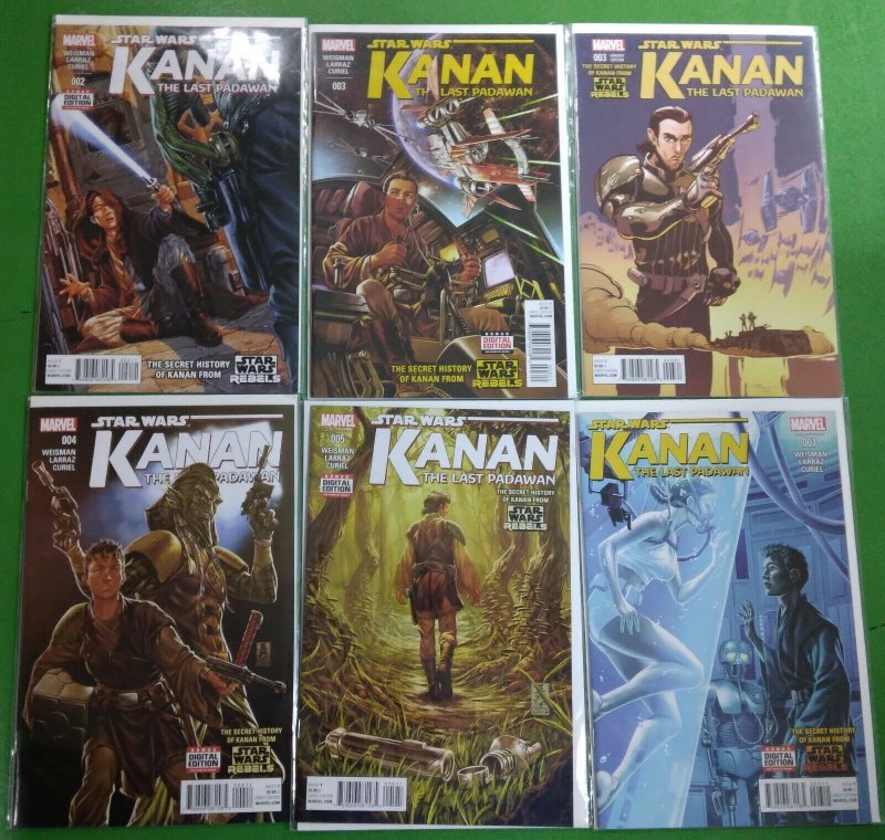 Star Wars Kanan The Last Padawan Lot #2-5 7 Variant Marvel 2015 VF/NM