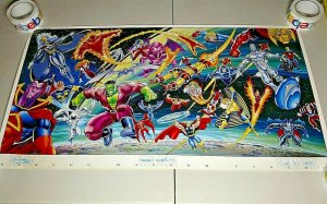 1992 MARVEL COMICS MASTER VISION POSTER 37.5 X 20 LIM AUSTIN MOUNTS