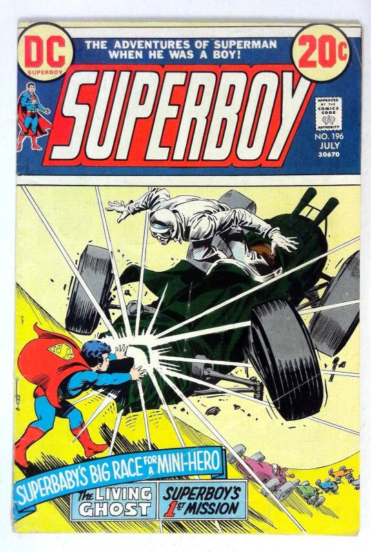Superboy #196 The Living Ghost Superbaby (1973) DC VG