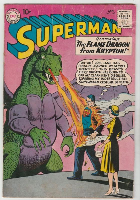 Superman #142 (Jan-61) VG+ Affordable-Grade Superman, Jimmy Olsen,Lois Lane, ...