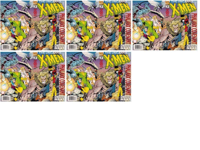 The Uncanny X-Men #316 Newsstand Cover (1981-2001) Marvel Comics - 5 Comics