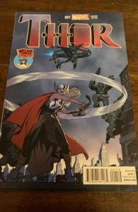 Thor #1 Mile High Comics Cover (2014)giant attacking Ribik cover