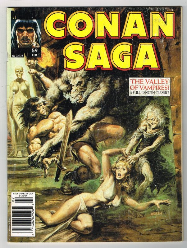 Conan Saga #59 (1992)  NEWSSTAND COPY    READ NOTES
