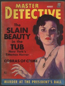 Master Detective 8/1936-Dalton Stevens-Good Girl Art-violent pulp crime-FR/G