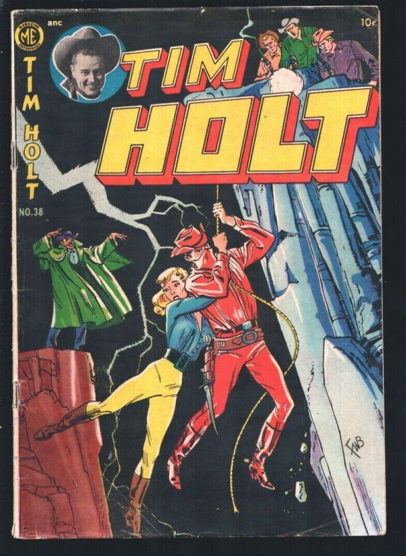 Tim Holt #38 1953-ME-Return of Black Phantom-Classic Ghost Rider Phantom Gun...