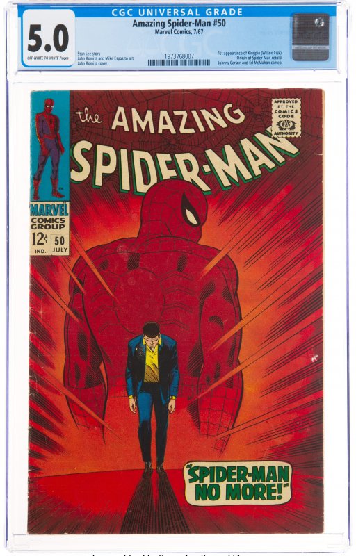 The Amazing Spider-Man #50 (Marvel, 1967) CGC GRADED 5.0.