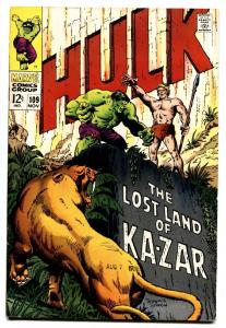 Incredible Hulk #109 comic book 1968 KA-ZAR APPEARANCE Marvel VF