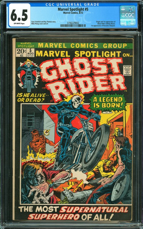 Marvel Spotlight #5 (1972) - CGC Graded 6.5 Origin & 1st App. Ghost Rider!