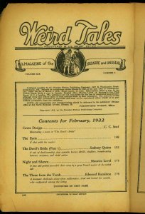 Weird Tales Pulp February 1932- Robert E Howard- Seabury Quinn- Reading Copy