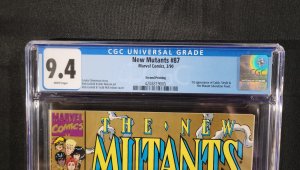 New Mutants #87 - 1st App Cable & Stryfe / 2nd Print (CGC 9.4) 1987