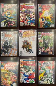 Lot of 9 Comics (See Description) Ghost Rider, The Avengers, Marvel Tales