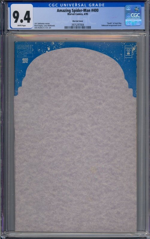 AMAZING SPIDER-MAN #400 CGC 9.4 DIE-CUT COVER