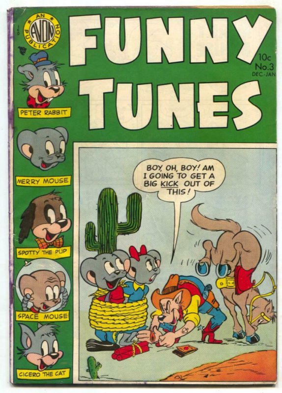 Funny Tunes #3 1954- Space Mouse- Peter Rabbit VG- 