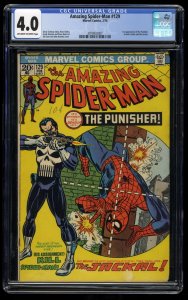 Amazing Spider-Man #129 CGC VG 4.0 Off White to White 1st Punisher!