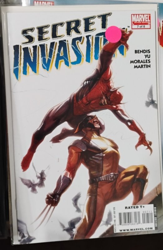 SECRET INVASION #7 2008 MARVEL DISNEY SKRULLS  SHIELD DELL'OTTO COVER