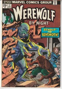 Werewolf By Night # 17  The Werewolf battles The Behemoth !