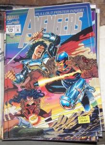 Avengers #375 (Jun 1994, Marvel) black knight vs proctor + PULL OUT POSTER