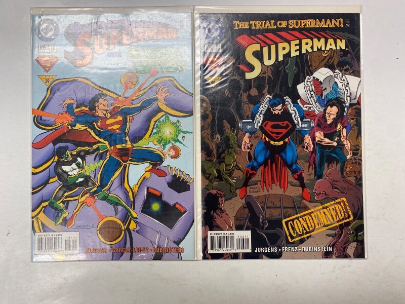 5 Superman DC comic books #105 106 107 108 109 21 RC34