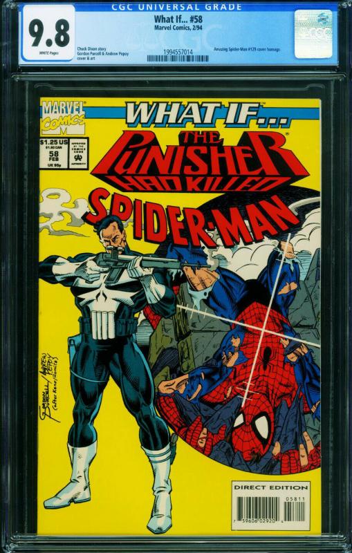 What If #58 CGC 9.8 ASM #129 Punisher kills Spider-Man 1994557014