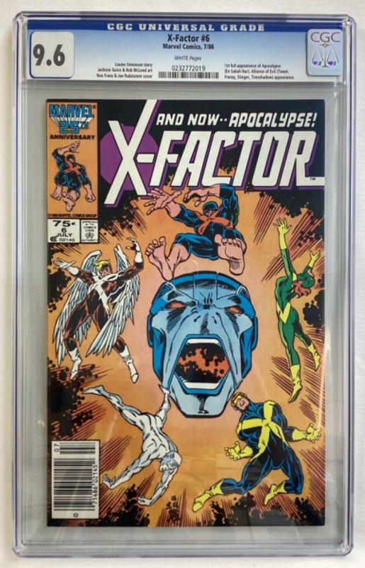 X-Factor #6 - CGC 9.6 - Marvel - 1986 - 1st full appearance of Apocalypse! 