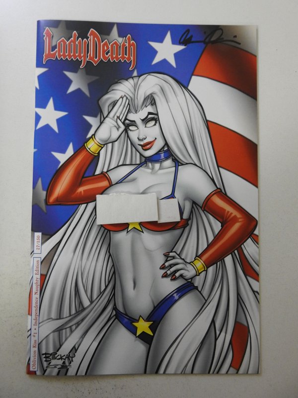 Lady Death: Oblivion Kiss #1 Independence Naughty Edition NM-  Signed W/ COA!