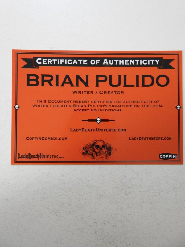 Lady Death: Judgement War #1 Hope Edition NM Condition! Signed W/ COA!