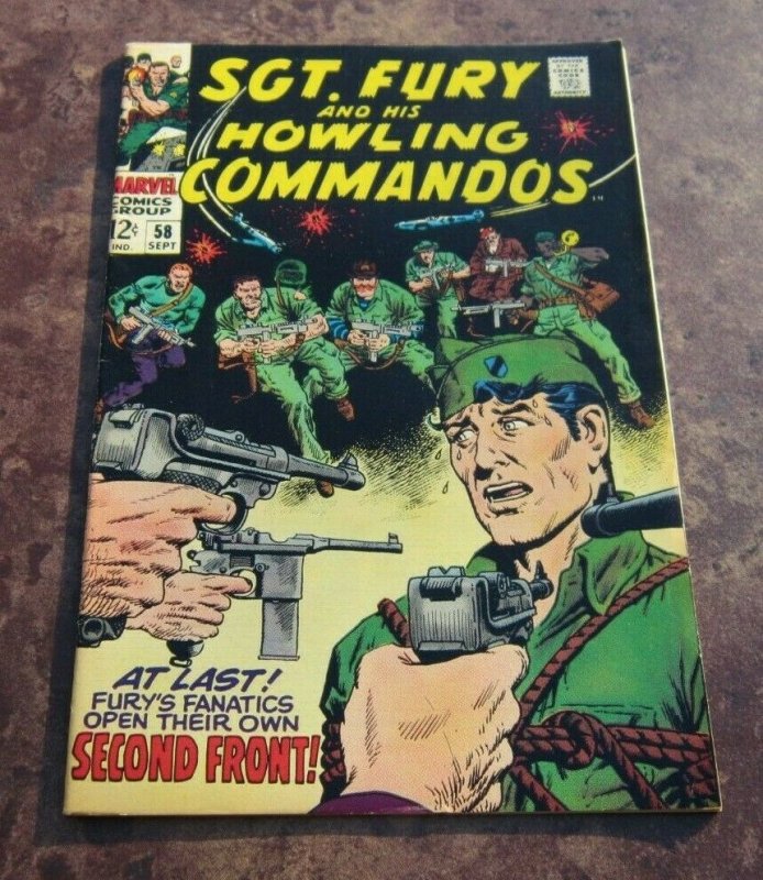 SGT Fury and His Howling Commandos #58 VF 1968 Silver Age War Comic Book HITLER!