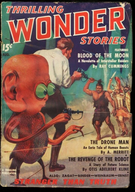 THRILLING WONDER STORIES 1936 AUG-FIRST ISSUE ALIEN COV VG