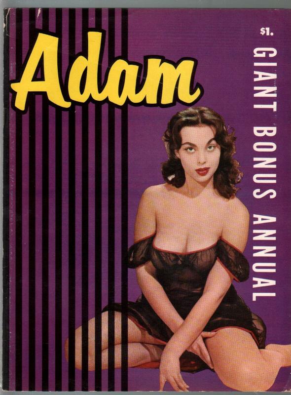 Adam-Vintage Man's Magazine Lot of 5 1956-burlesque-Betty Page-cheesecake-VG