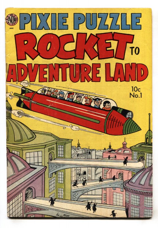 Pixie Puzzle Rocket and Adventure Land #1  1952 - Avon  -VG - Comic Book