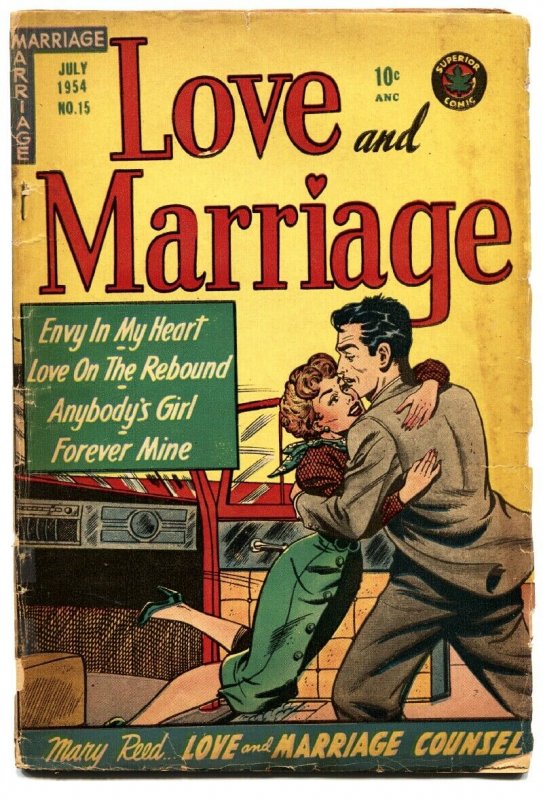 LOVE AND MARRIAGE #15-1954-SUPERIOR-spicy LINGERIE SCENES-headlights