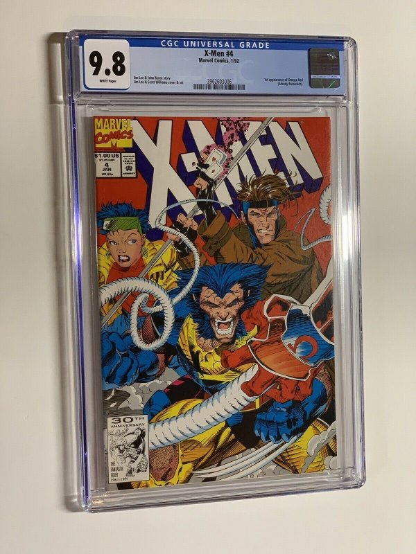 X-men 4 cgc 9.8 wp marvel 1991 1st omega Red 