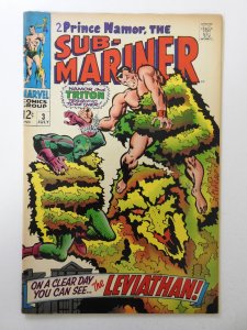 Sub-Mariner #3 (1968) GD/VG Condition 1 1/2 in spine split, stamp on fc