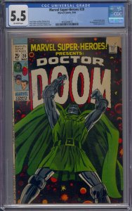 MARVEL SUPER-HEROES #20 CGC 5.5 DOCTOR DOOM 1ST VALERIA DIABLO