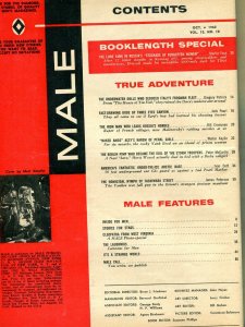 Male Magazine October 1960-FROGMEN V. NAZIS-GGA-SPICY f/g