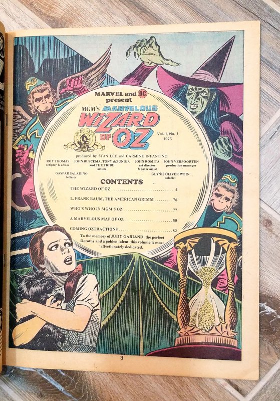 HIGH GRADE Marvelous Wizard Of Oz #1 VF 1975 VINTAGE Marvel DC Treasury Edition