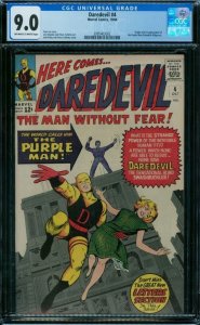 Daredevil  4 CGC 9.0  ow/w pages!