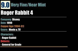Roger Rabbit 4 (1990) VF/NM Disney comic
