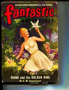 Fantastic Adventures Pulp March 1950- DIANA AND THE GOLDEN RING - Bloch