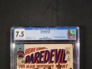 Daredevil #9 - 1st Marvel Pop Art Productions Logo (CGC 7.5) 1965