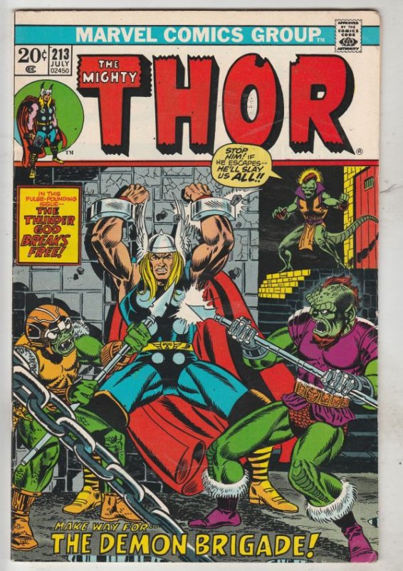 Thor, the Mighty #213 (Jul-73) VF High-Grade Thor