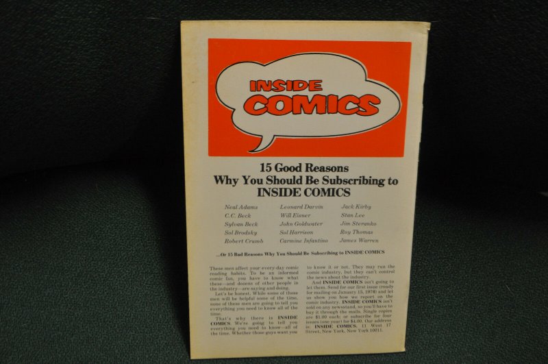 CREATION COMIC CONVENTION PROGRAM 1974 WRIGHTSON CHAYKIN FINE