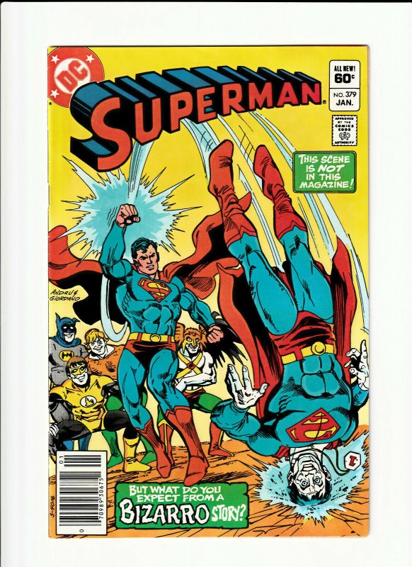 Superman #379 DC 1983 NM- 9.2 Ross Andru cover. Bizarro appearance. Newsstand.