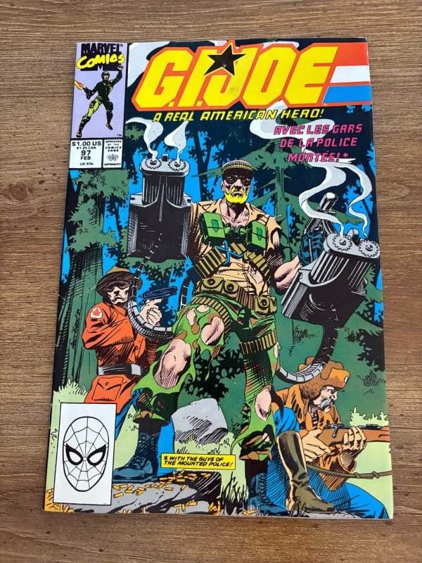 G.I. Joe # 97 VF/NM Marvel Comic Book Snake Eyes Duke Cobra Storm Shadow 4 J441