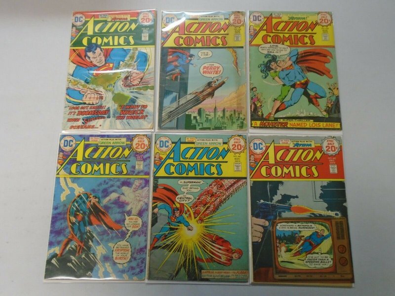Action Comics lot 18 different 20c covers from #415-442 avg 4.0 VG (1972-74)