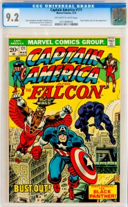 Captain America #171 CGC Graded 9.2 Black Panther and Iron Man appearance.