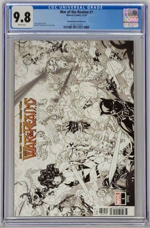 War of the Realms #1 Marvel 2019 CGC 9.8 Dauterman RI Top Census Grade